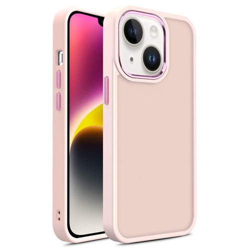 iPhone 15 Plus Shield Skin Feel PC + TPU Phone Case - Pink