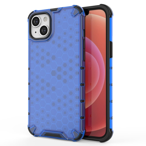 iPhone 15 Plus Honeycomb Phone Case - Blue