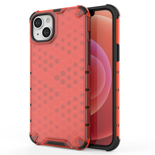 iPhone 15 Plus Honeycomb Phone Case - Red