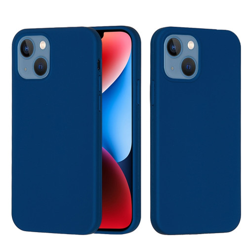 iPhone 15 Plus Solid Color Silicone Phone Case - Cobalt Blue