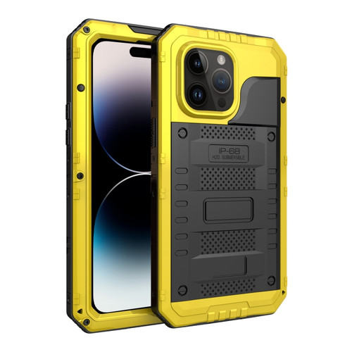 iPhone 14 Pro Max RedPepper Wolf 360 Full Body Rugged Life Waterproof Phone Case - Yellow