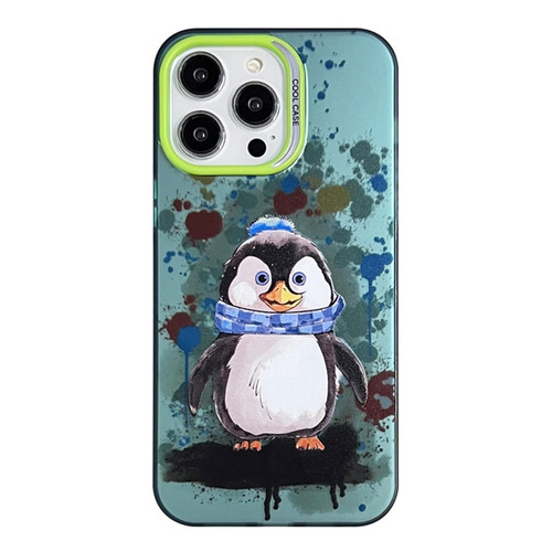 iPhone 14 Pro Max Animal Pattern PC Phone Case - Penguin