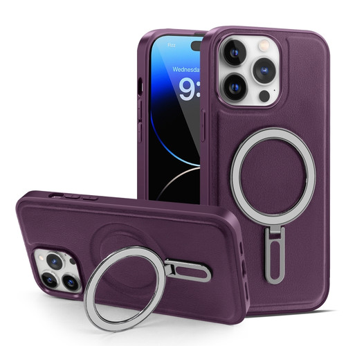 iPhone 14 Pro Max MagSafe Magnetic Holder Phone Case - Purple