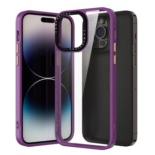 iPhone 14 Pro Max Four-corner Shockproof Phone Case - Purple