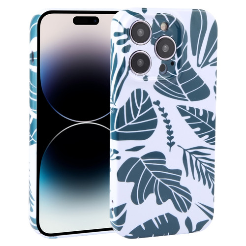 iPhone 14 Pro Max Dustproof Net Full Coverage PC Phone Case - Banana Leaf