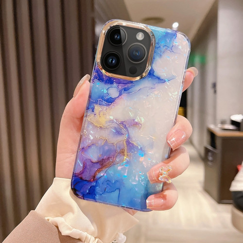 iPhone 14 Pro Max Colorful Crystal Ripple TPU Phone Case - Purple Blue
