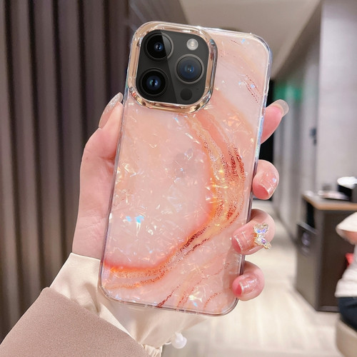 iPhone 14 Pro Max Colorful Crystal Ripple TPU Phone Case - Pink Orange
