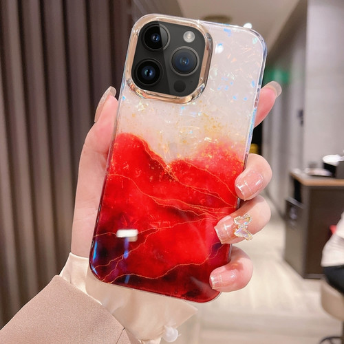 iPhone 14 Pro Max Colorful Crystal Ripple TPU Phone Case - Red