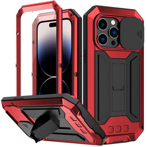 iPhone 14 Pro Max R-JUST Shockproof Life Waterproof Dust-proof Case  - Red