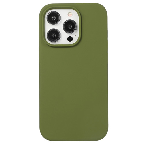 iPhone 14 Pro Max Liquid Silicone Phone Case - Pine Green
