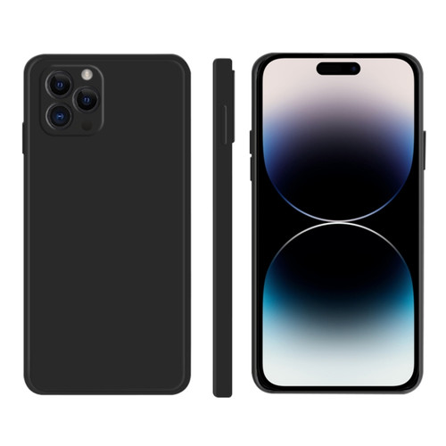iPhone 14 Pro Max Imitation Liquid Silicone Phone Case  - Black