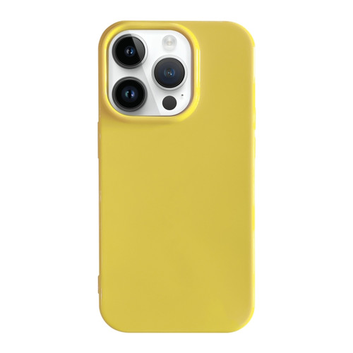 iPhone 14 Pro Max Shockproof Solid Color TPU Phone Case - Yellow