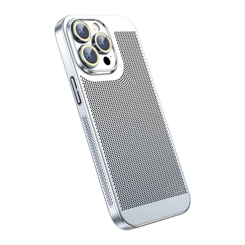 iPhone 14 Pro Max Ice Sense Heat Dissipation Electroplating PC Phone Case - Silver