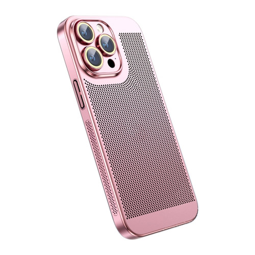 iPhone 14 Pro Max Ice Sense Heat Dissipation Electroplating PC Phone Case - Rose Gold