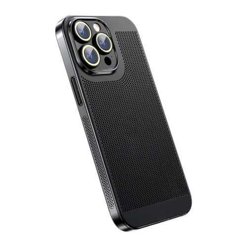 iPhone 14 Pro Max Ice Sense Heat Dissipation Electroplating PC Phone Case - Black