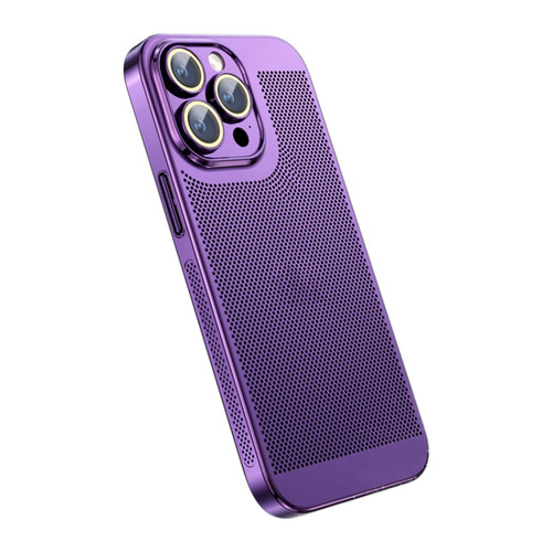 iPhone 14 Pro Max Ice Sense Heat Dissipation Electroplating PC Phone Case - Purple