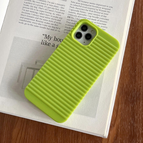 iPhone 14 Pro Max Stripe Pattern Cooling TPU Phone Case - Green