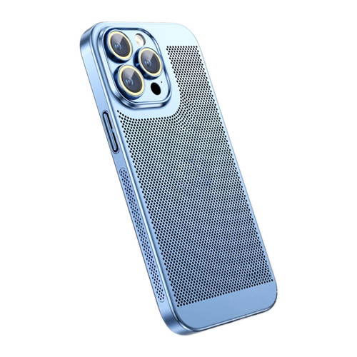 iPhone 14 Pro Max Ice Sense Heat Dissipation Electroplating PC Phone Case - Blue