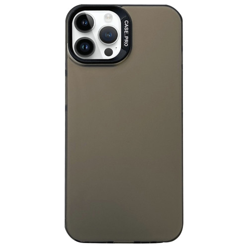 iPhone 14 Pro Max Semi Transparent Frosted PC Phone Case - Brown