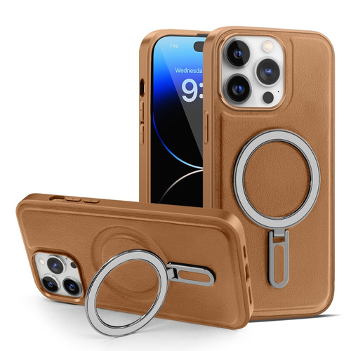 iPhone 14 Pro Max MagSafe Magnetic Holder Phone Case - Brown