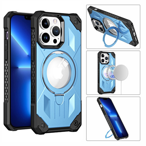 iPhone 14 Pro Max MagSafe Magnetic Holder Phone Case - Sierra Blue