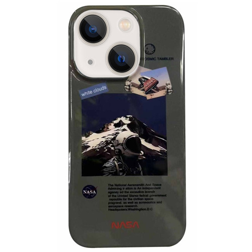 iPhone 14 Astronaut Pattern Glossy PC Phone Case - Green
