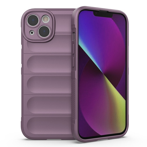 iPhone 14 Magic Shield TPU + Flannel Phone Case  - Purple