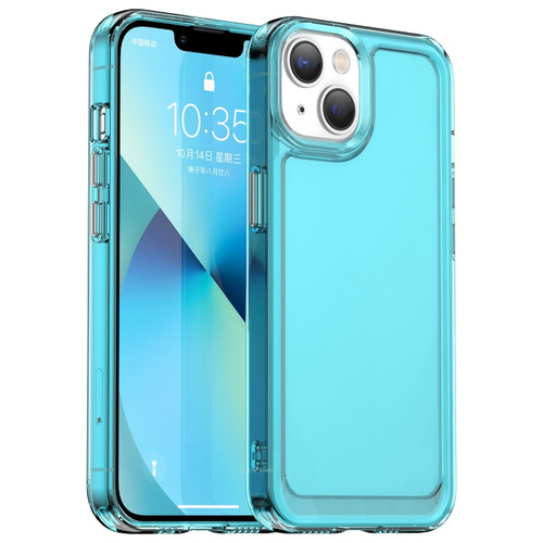 iPhone 14 Candy Series TPU Phone Case  - Transparent Blue