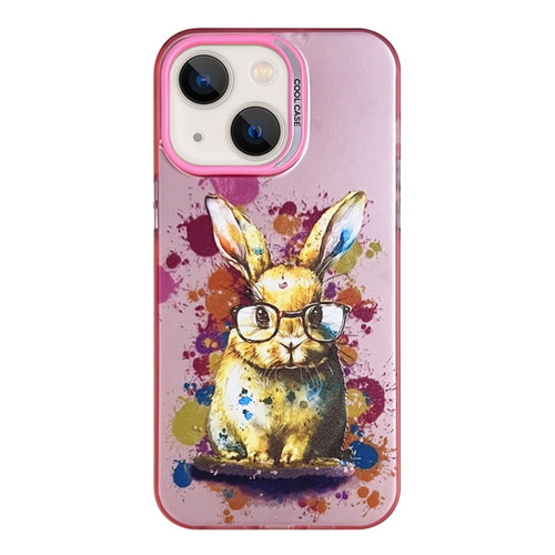 iPhone 14 Animal Pattern PC Phone Case - Rabbit