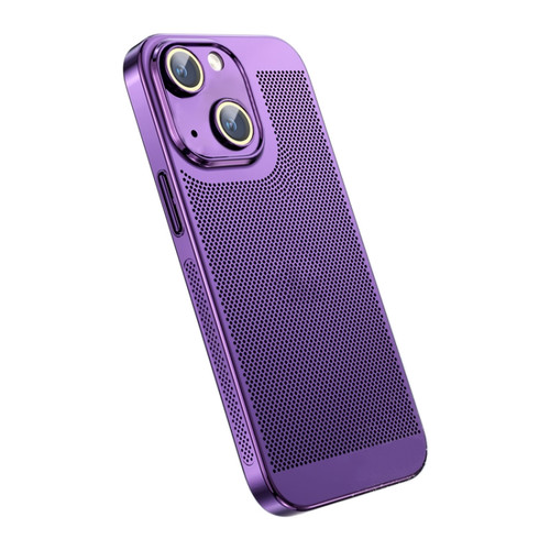 iPhone 14 Ice Sense Heat Dissipation Electroplating PC Phone Case - Purple