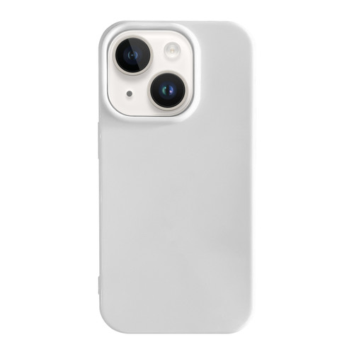 iPhone 14 Shockproof Solid Color TPU Phone Case - White