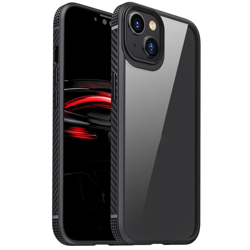 iPhone 14 Carbon Fiber Four-corner Airbag Shockproof Case  - Black