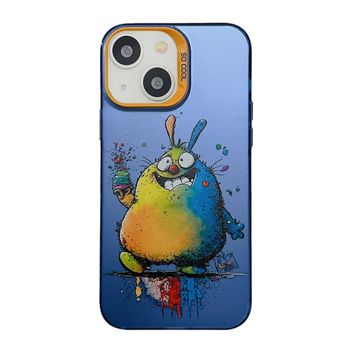 iPhone 14 Cute Animal Pattern Series PC + TPU Phone Case - Totoro