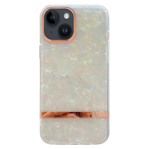 iPhone 14 Electroplating Shell Texture TPU Phone Case - Colorful