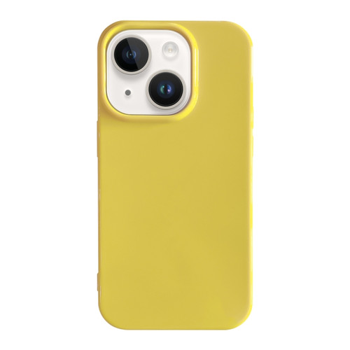 iPhone 14 Shockproof Solid Color TPU Phone Case - Yellow