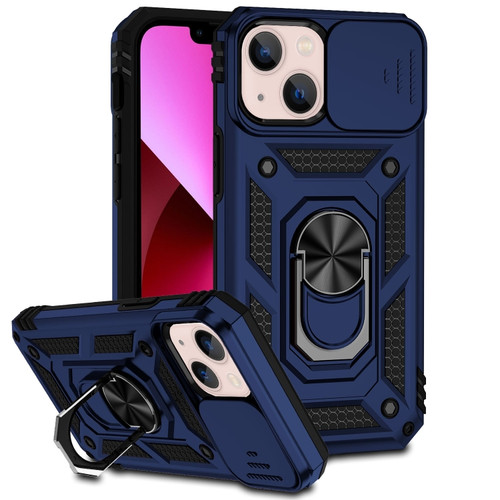 iPhone 14 Sliding Camshield Holder Phone Case  - Blue