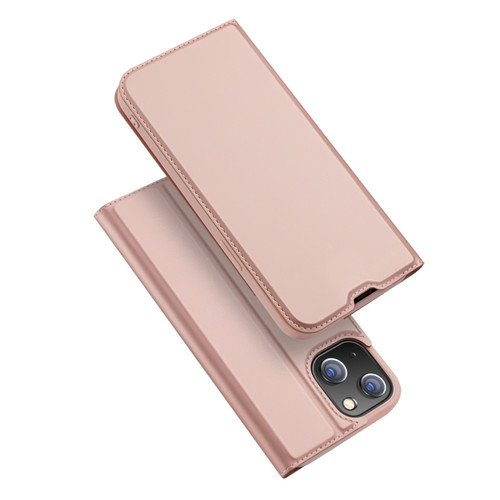 iPhone 14/13 DUX DUCIS Skin Pro Series Shockproof Horizontal Flip Leather Phone Case  - Rose Gold