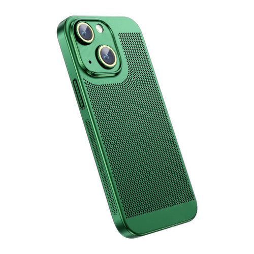 iPhone 14 Ice Sense Heat Dissipation Electroplating PC Phone Case - Green