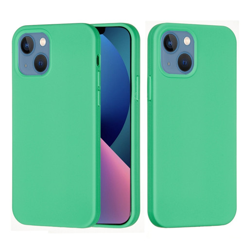 iPhone 14 Solid Color Silicone Phone Case  - Green