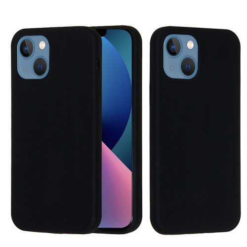 iPhone 14 Solid Color Silicone Phone Case  - Black
