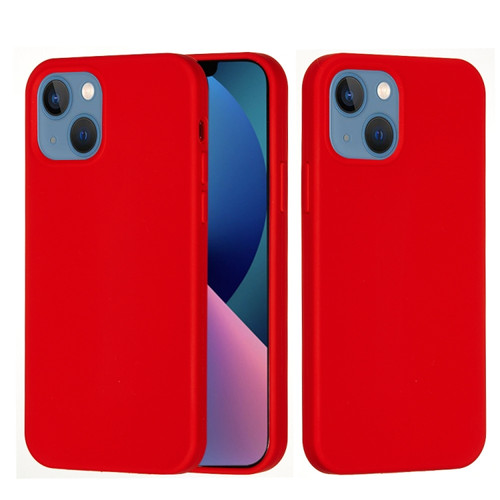 iPhone 14 Solid Color Silicone Phone Case  - Red