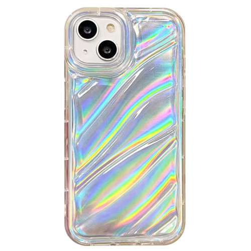 iPhone 14 Laser Sequin Waves TPU Phone Case - Transparent