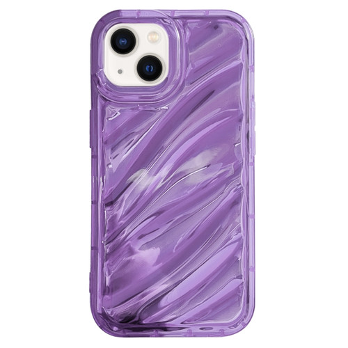 iPhone 14 Laser Sequin Waves TPU Phone Case - Purple