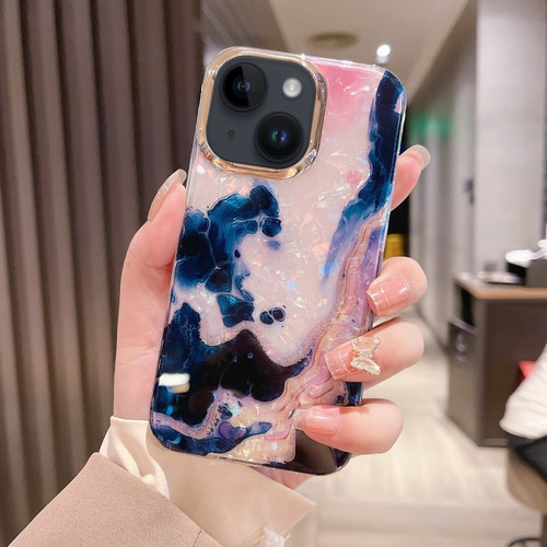 iPhone 14 Colorful Crystal Ripple TPU Phone Case - White Black