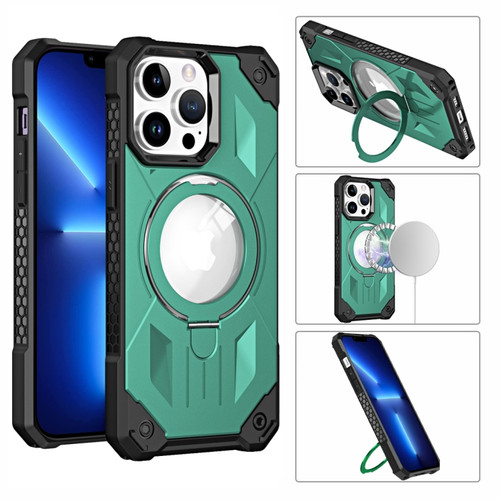 iPhone 14 MagSafe Magnetic Holder Phone Case - Green