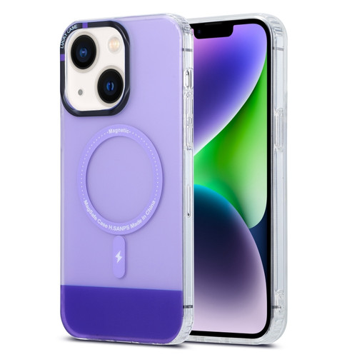 iPhone 14 PC + TPU IMD MagSafe Magnetic Phone Case - Purple