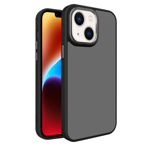 iPhone 14 All-inclusive TPU Edge Acrylic Back Phone Case - Black