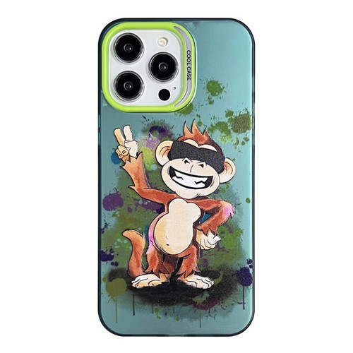 iPhone 14 Pro Animal Pattern PC Phone Case - Monkey