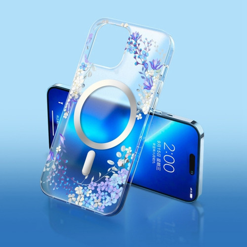 iPhone 14 Pro Flower Frosted MagSafe Phone Case - Gypsophila