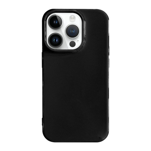 iPhone 14 Pro Shockproof Solid Color TPU Phone Case - Black